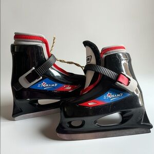 Champion Kids Ice Skates Gift for Beginner Hockey Skater Size US 8-9